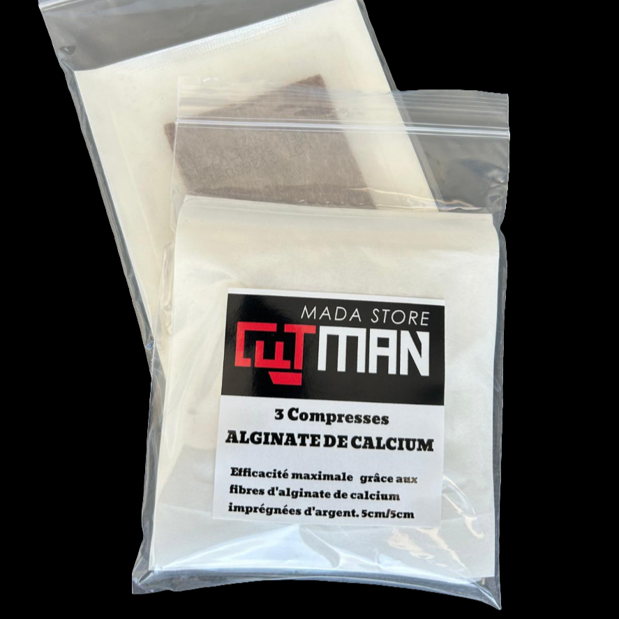 Compresses ALGINATE SILVER                           5 cm x 5 cm                                       ''CUTMAN MADA STORE''
